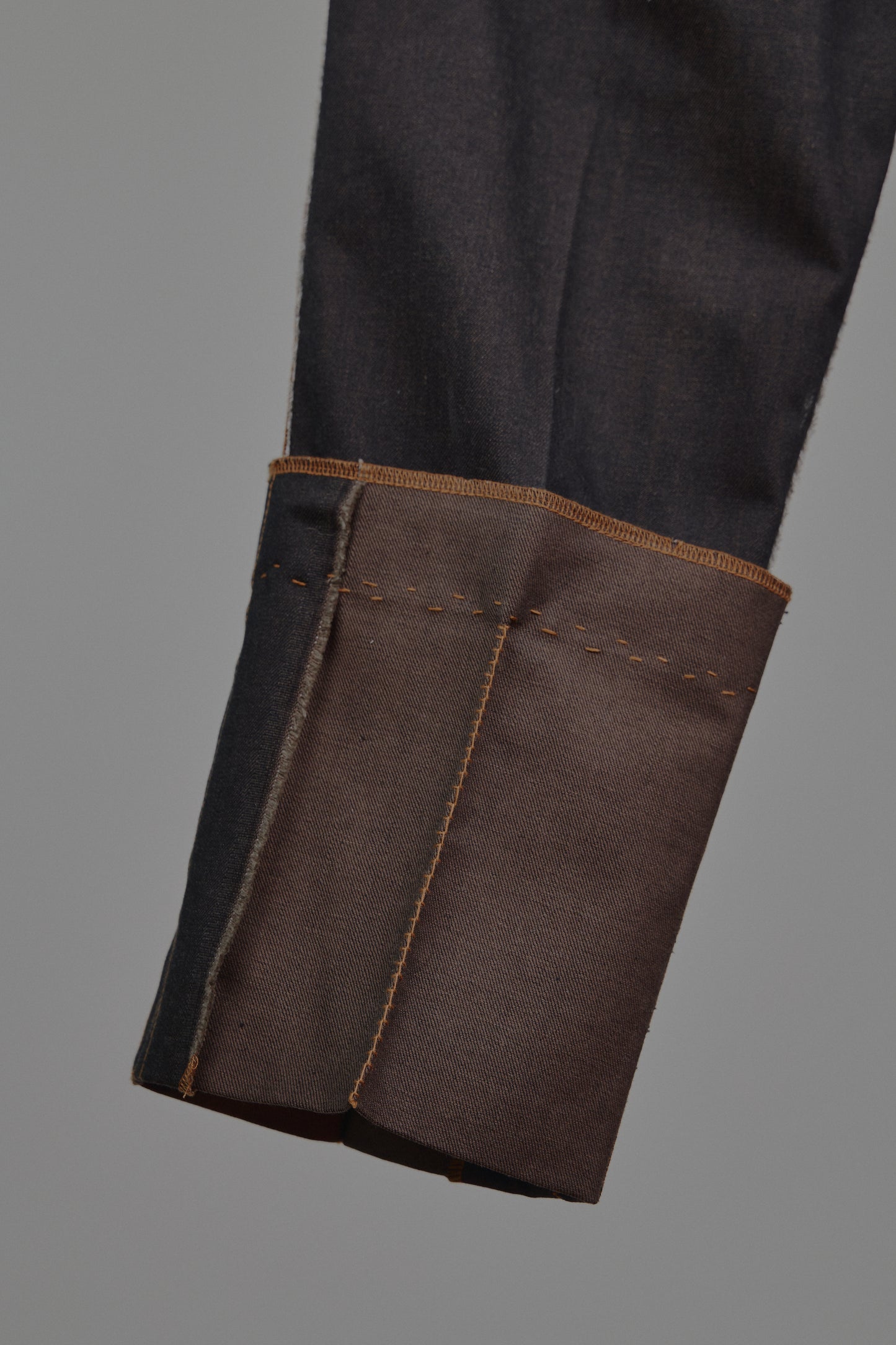 Fixed Cuff Jeans in Choco Denim