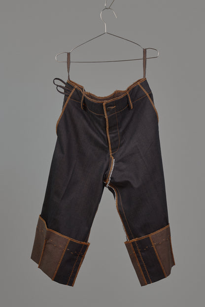 Fixed Cuff Jeans in Choco Denim